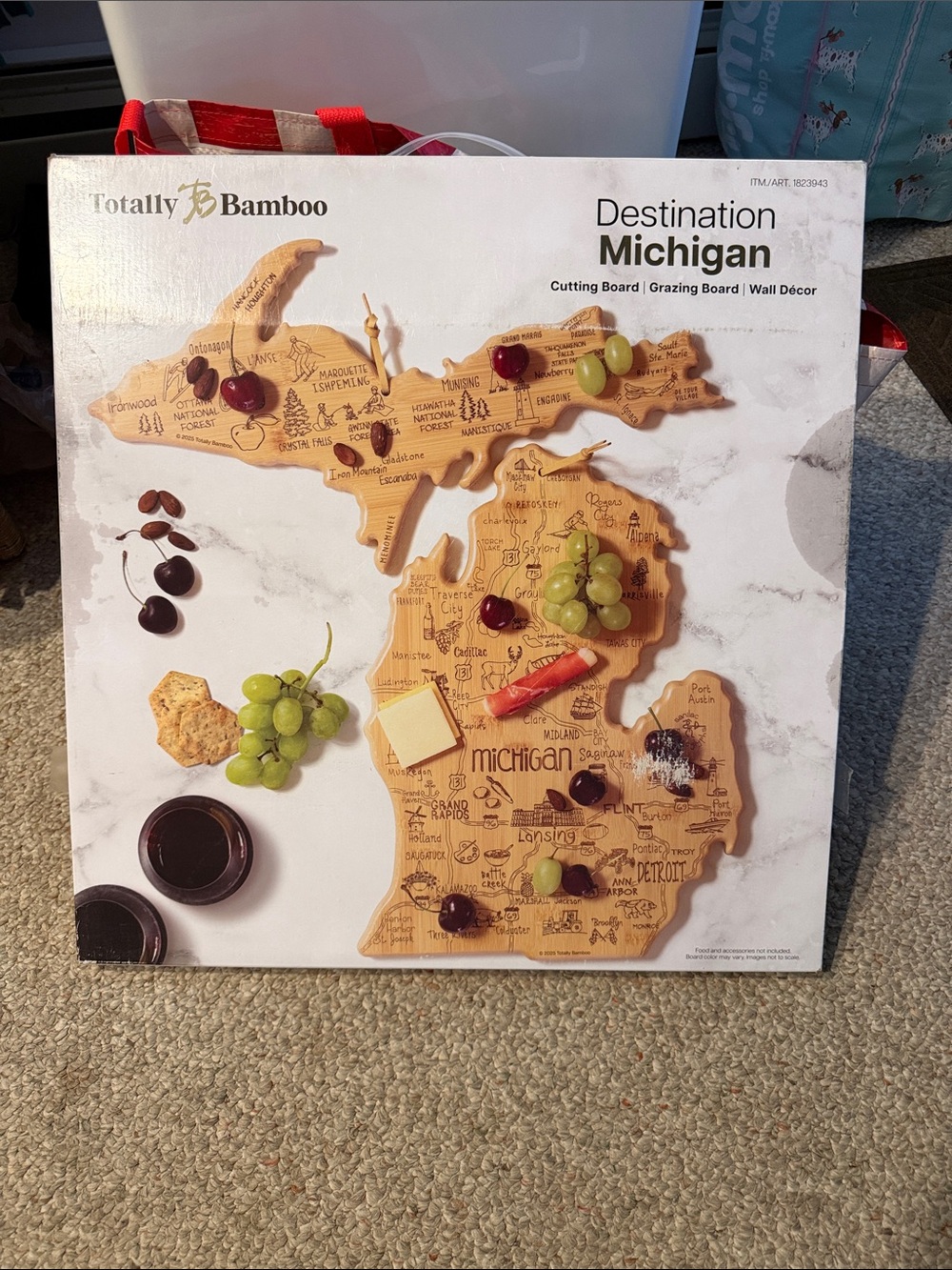 Destination Michigan Bamboo Cutting & Grazing Board - Natural